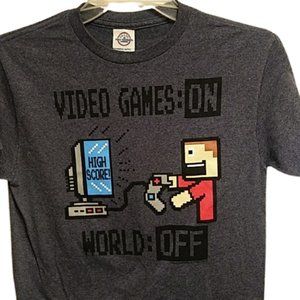Minecraft Video Game Off T Shirt Size YM